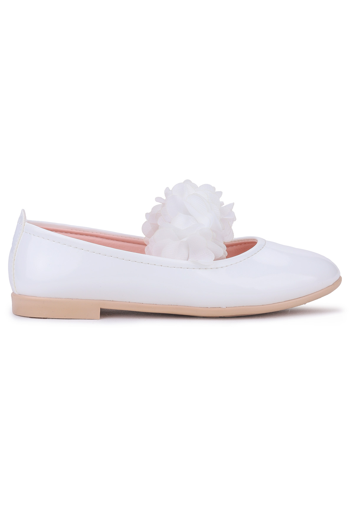 Cilt Rugan Kız Bebek Babet Ayakkabı Arç 02 Beyaz - Görsel 5