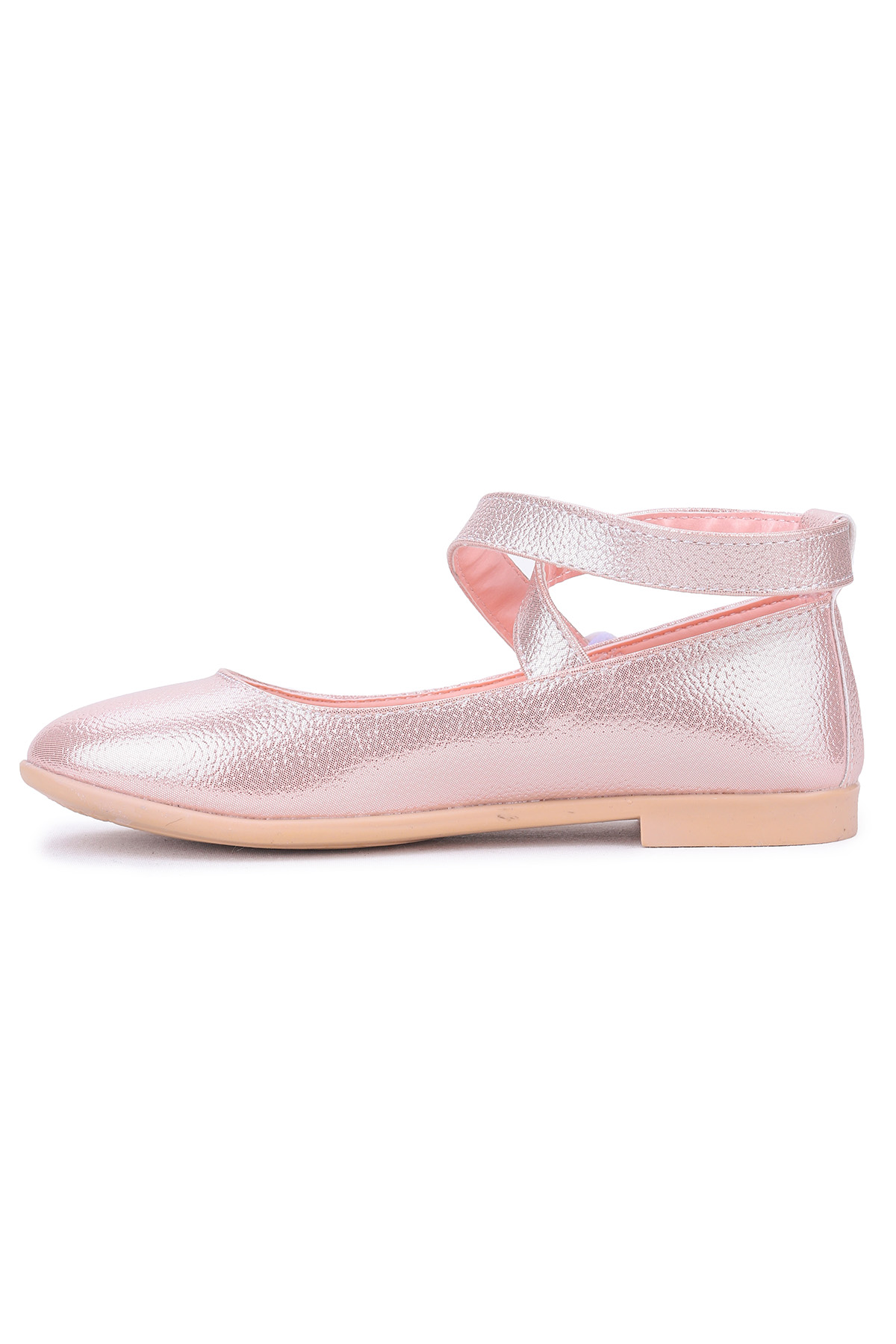 Vakko Cırtlı Kız Bebek Babet Ayakkabı Arç 04 Pudra - Görsel 7