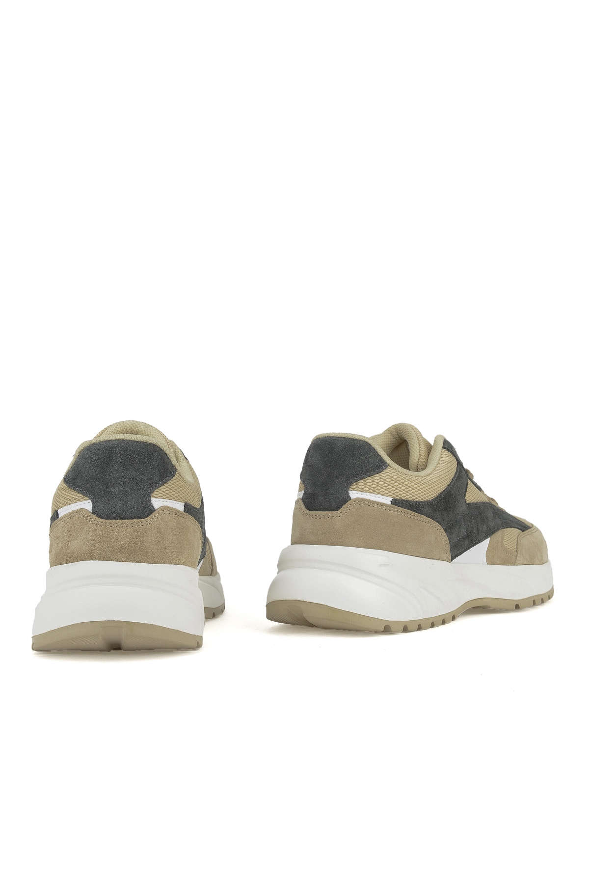 Erkek Hakiki Deri Sneaker 14150Z0009 Bej - Görsel 4