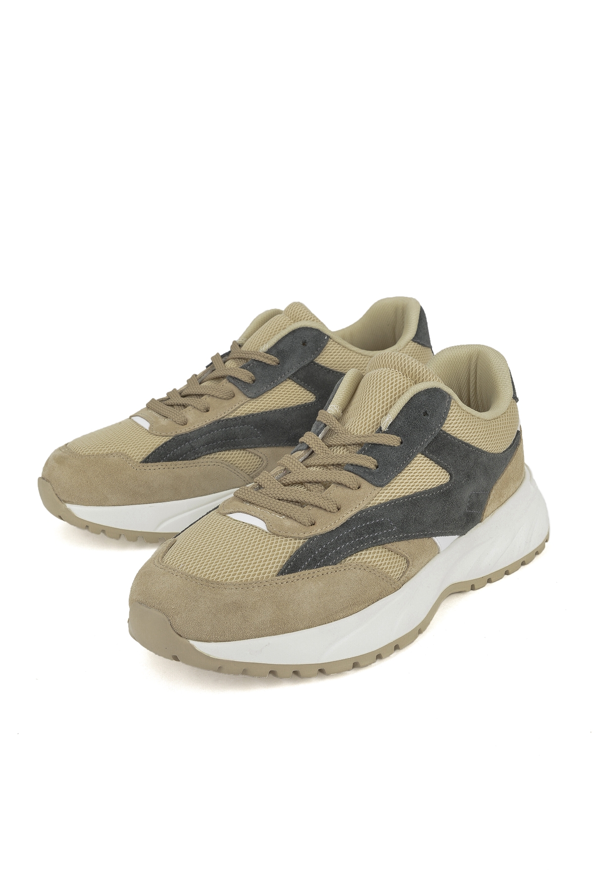 Erkek Hakiki Deri Sneaker 14150Z0009 Bej - Görsel 6