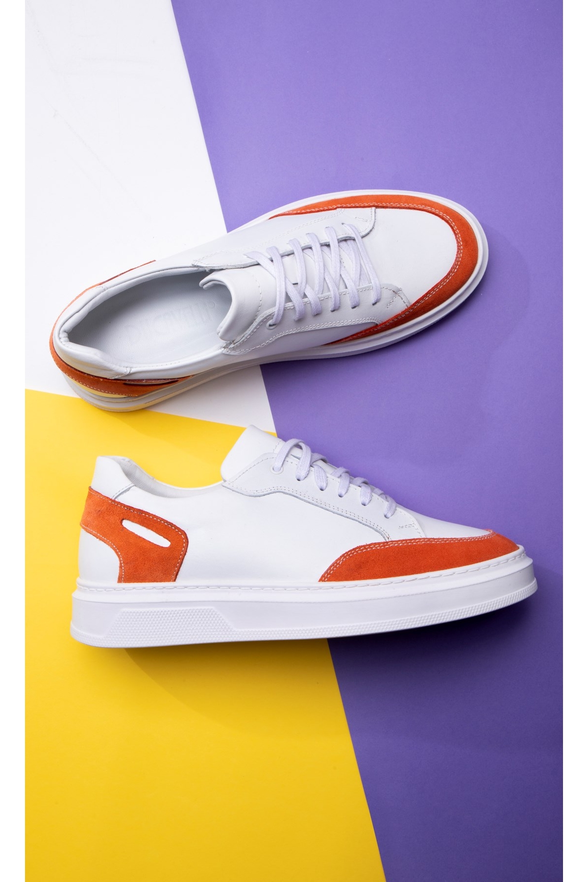 Tarona Erkek Hakiki Deri Sneaker, Bağcıklı Sneaker, Hakiki Deri Sneaker, Erkek Sneaker - Görsel 5