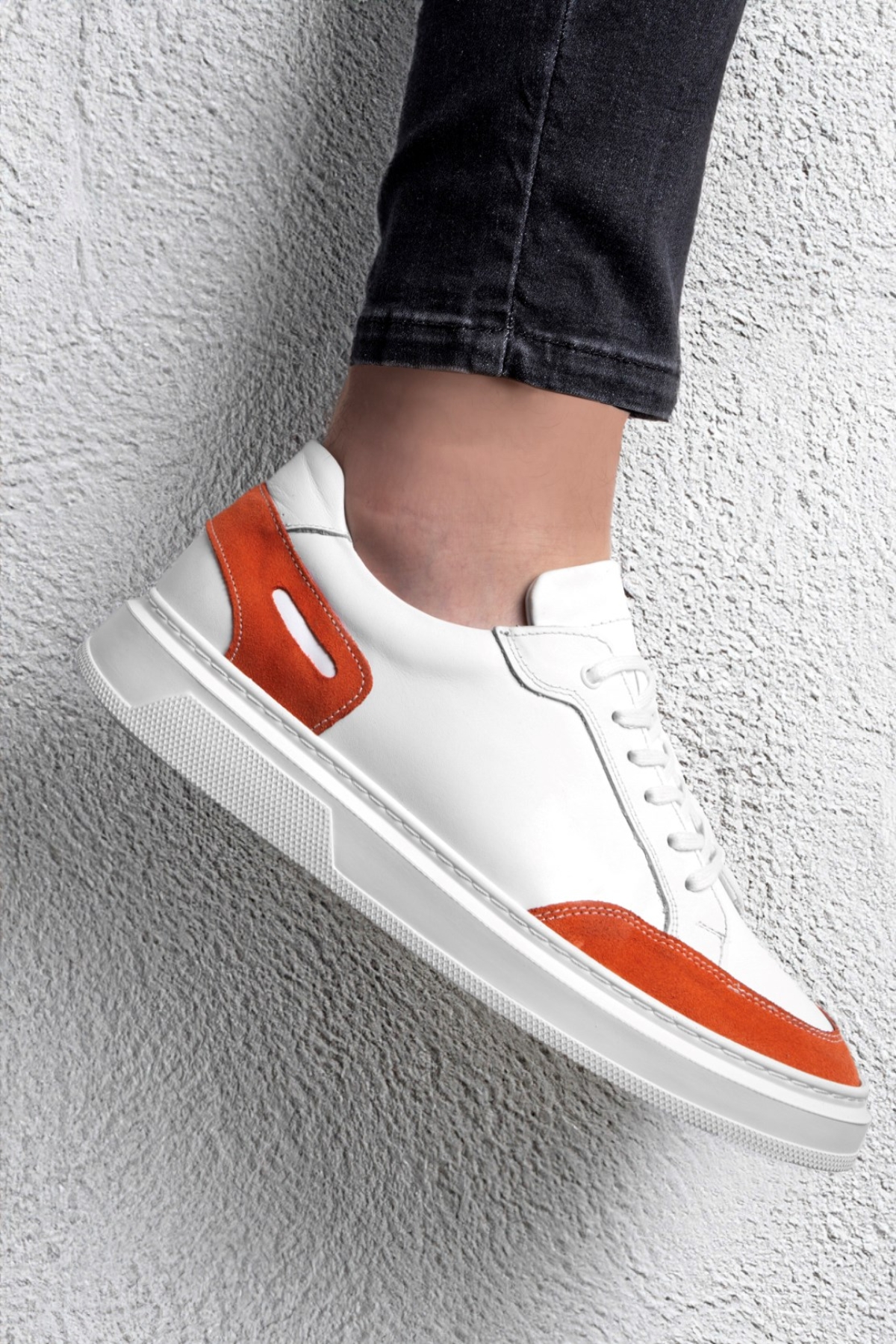 Tarona Erkek Hakiki Deri Sneaker, Bağcıklı Sneaker, Hakiki Deri Sneaker, Erkek Sneaker - Görsel 6