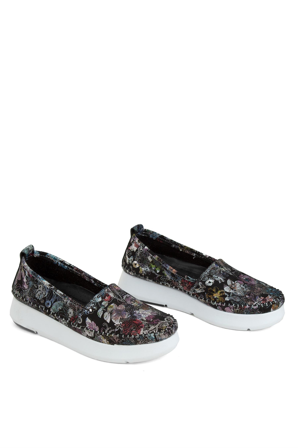 Elit Mn057C Kadın Hakiki Deri Espadril Siyah - Görsel 5