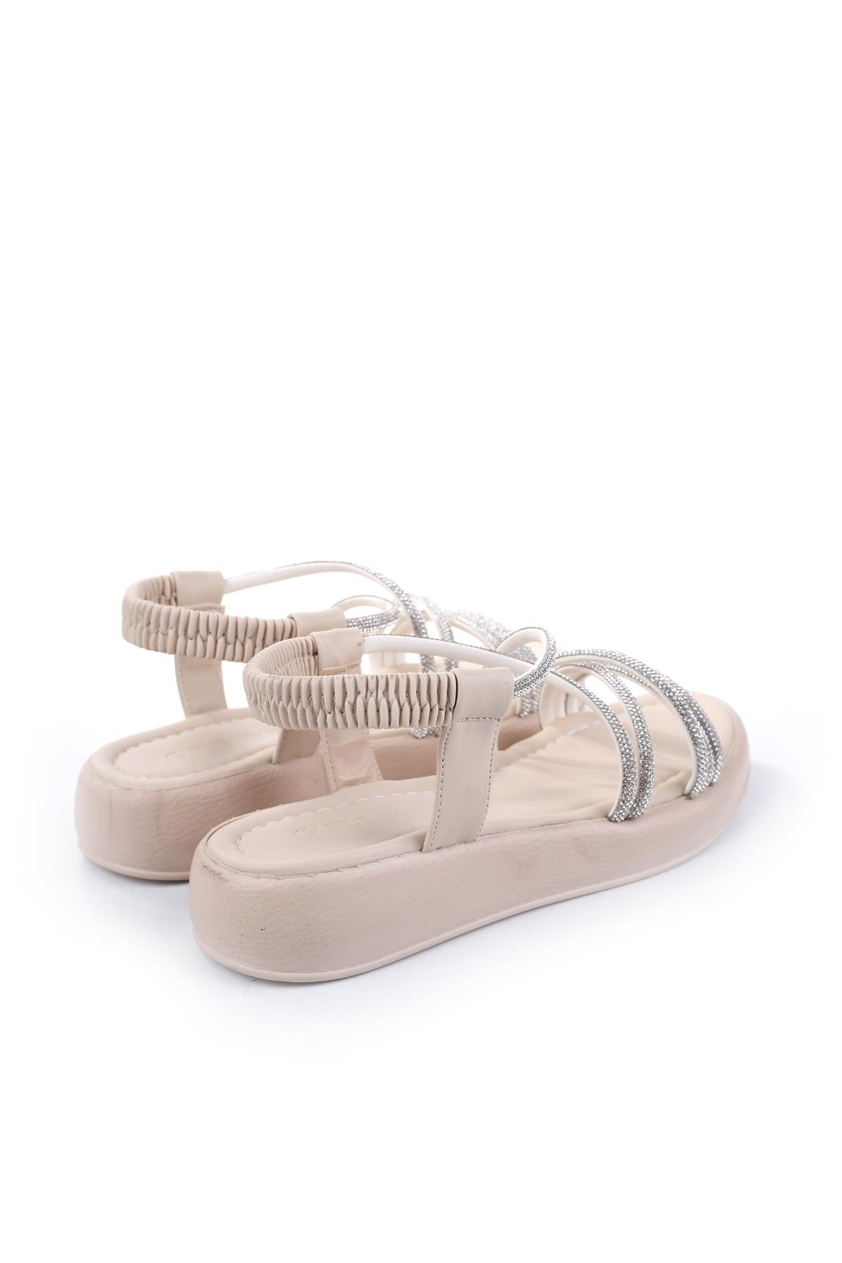 35250 Taş Detaylı Günlük Kadın Sandalet - Görsel 5