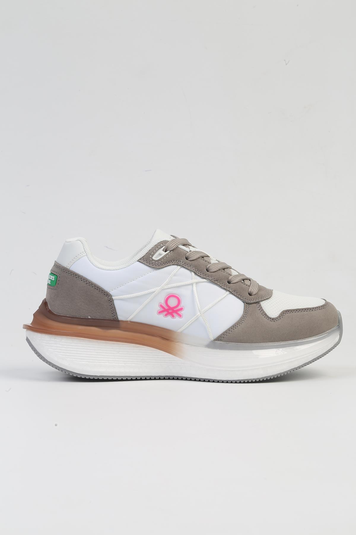 ® İTHAL Beyaz Gri Kadın Spor Ayakkabı BNI-10044 - Görsel 2