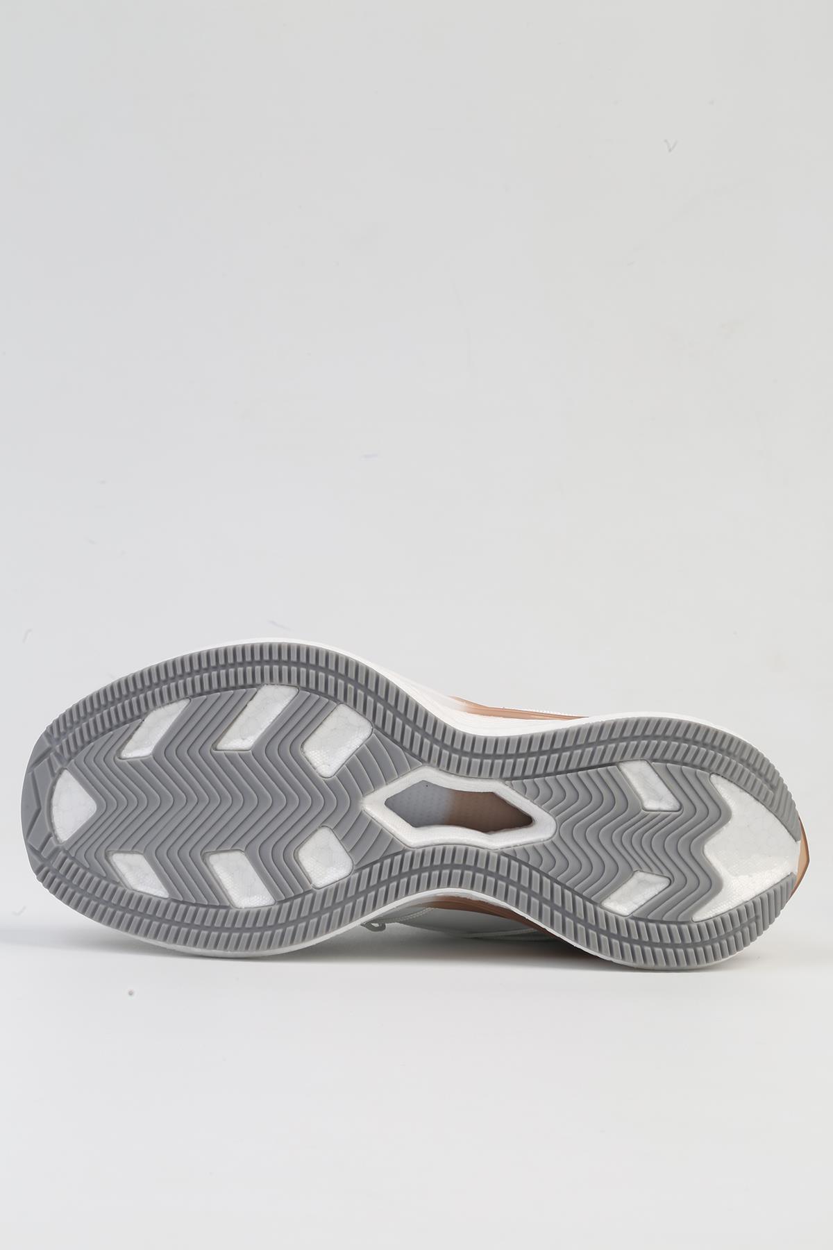 ® İTHAL Beyaz Gri Kadın Spor Ayakkabı BNI-10044 - Görsel 5