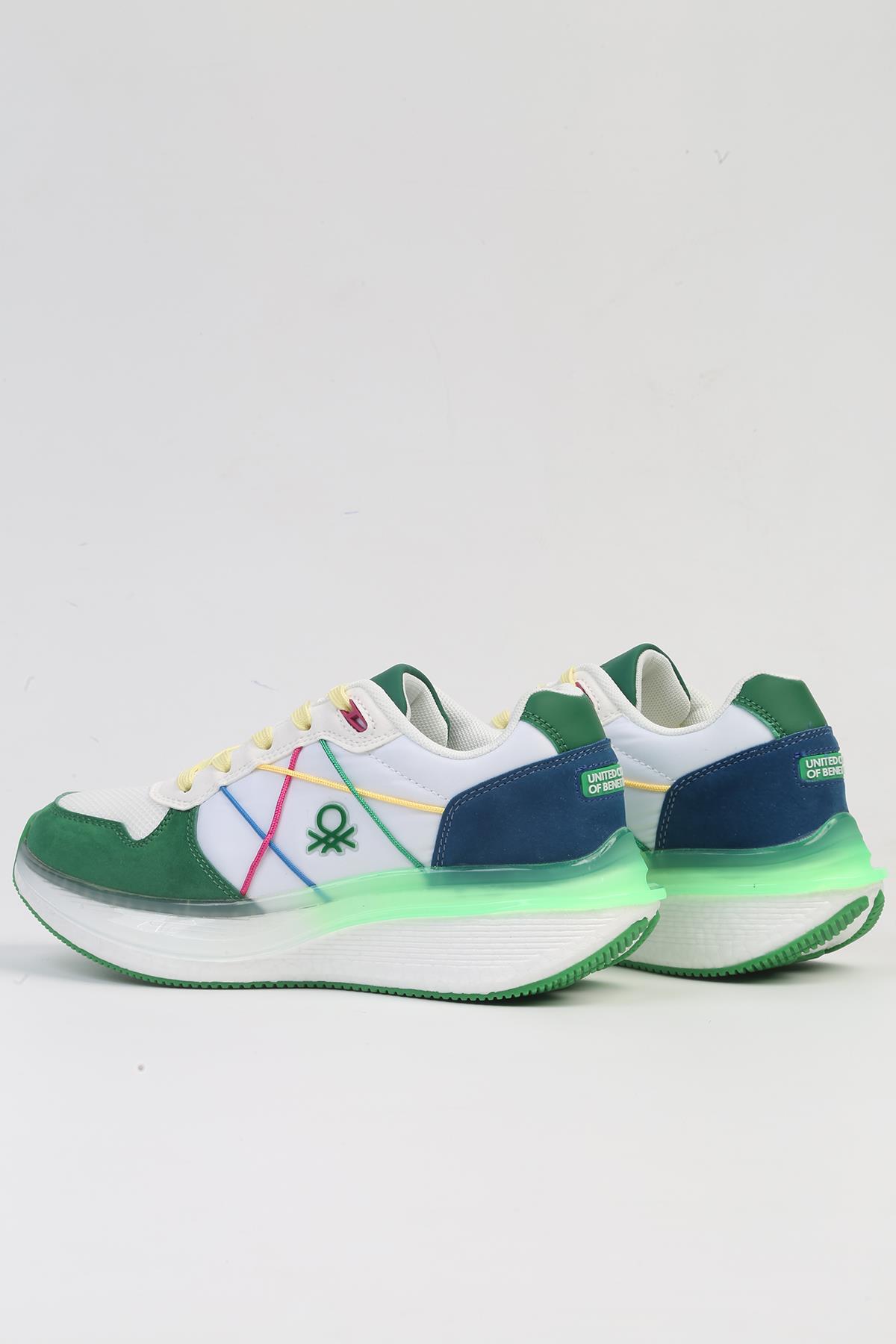 ® İTHAL Beyaz Yeşil Kadın Spor Ayakkabı BNI-10044 - Görsel 4