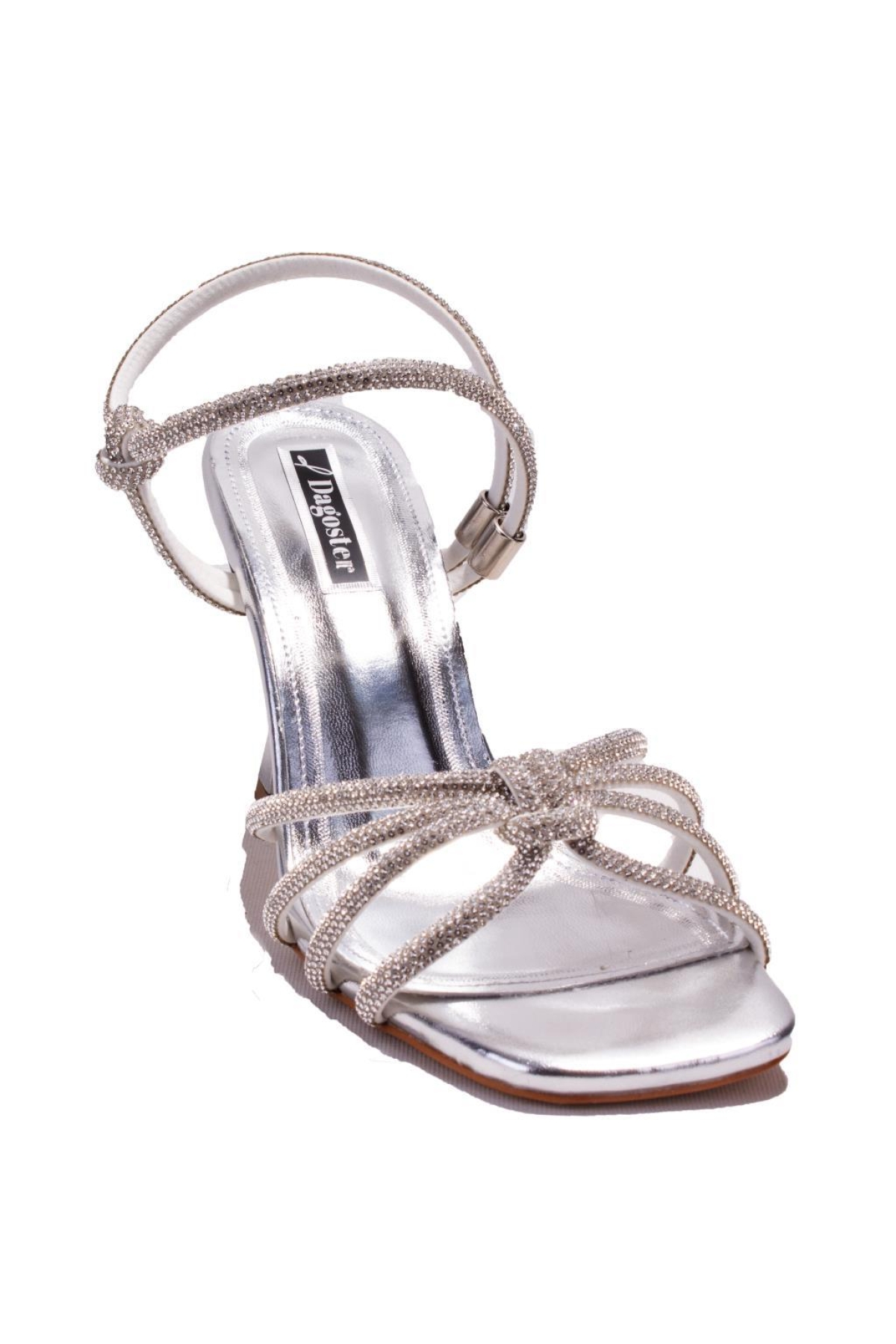 DZA07-337092 Gümüş Klasik Topuklu Kadın Ayakkabı - Görsel 2