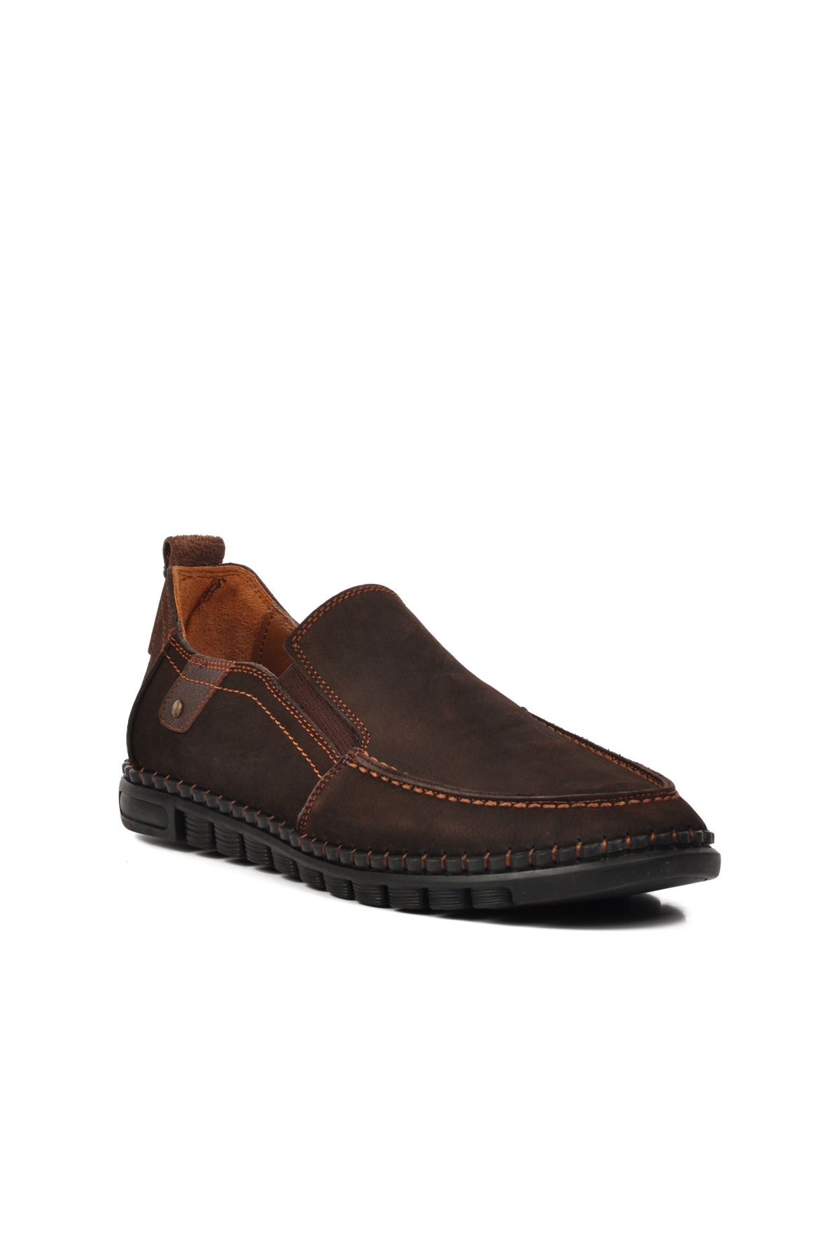 D2024 Kahve Nubuk Hakiki Deri Erkek Günlük Ayakkabı - Görsel 4