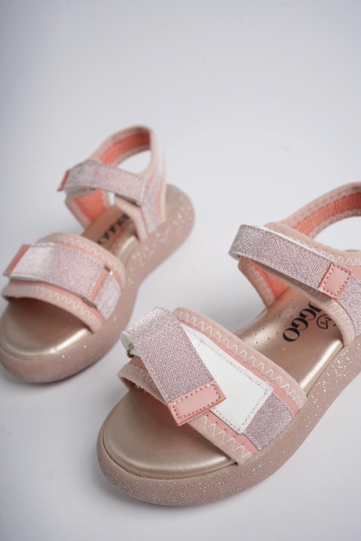 CRUZ Garantili Günlük Ortopedik Hafif Taban Simli ve Cırtlı Kız Çocuk Sandalet - Görsel 2