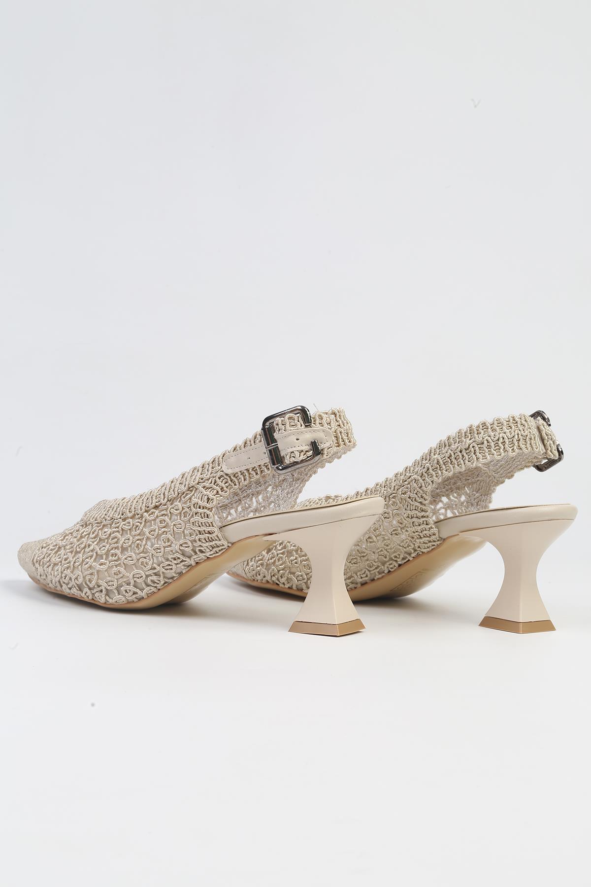 Pierre Crdin® | PC-53081- 3959 Bej-Kadın Topuklu Ayakkabı - Görsel 4