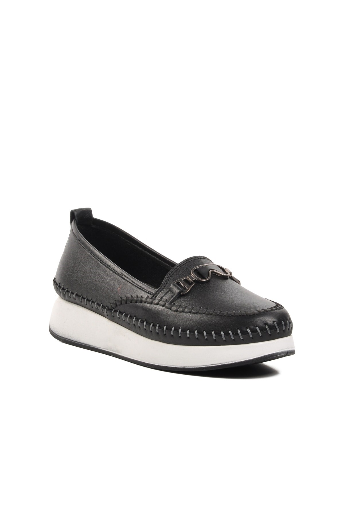 9101 Siyah Hakiki Deri Kadın Ayakkabı - Görsel 4