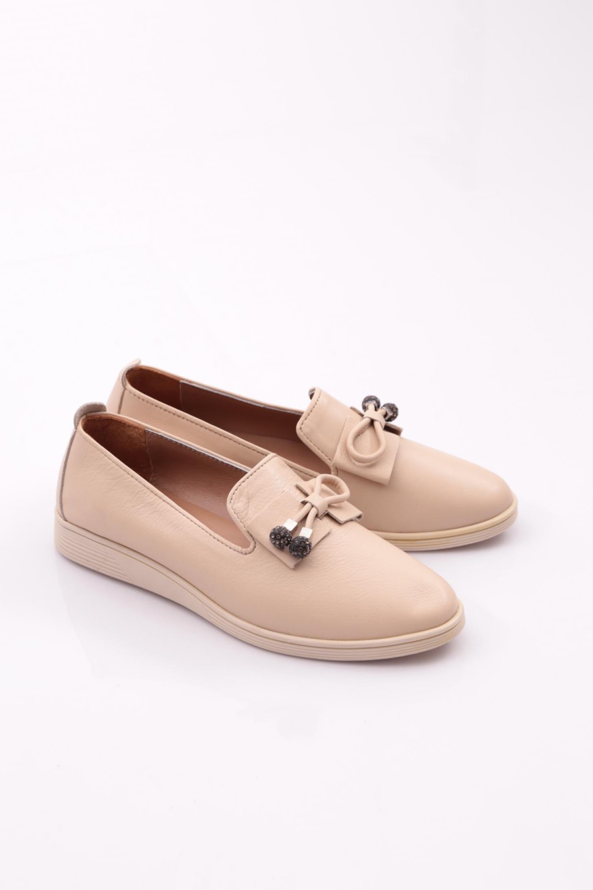 2344 Kadin Kristal Taşli Tokali Casual Ayakkabi - Görsel 3