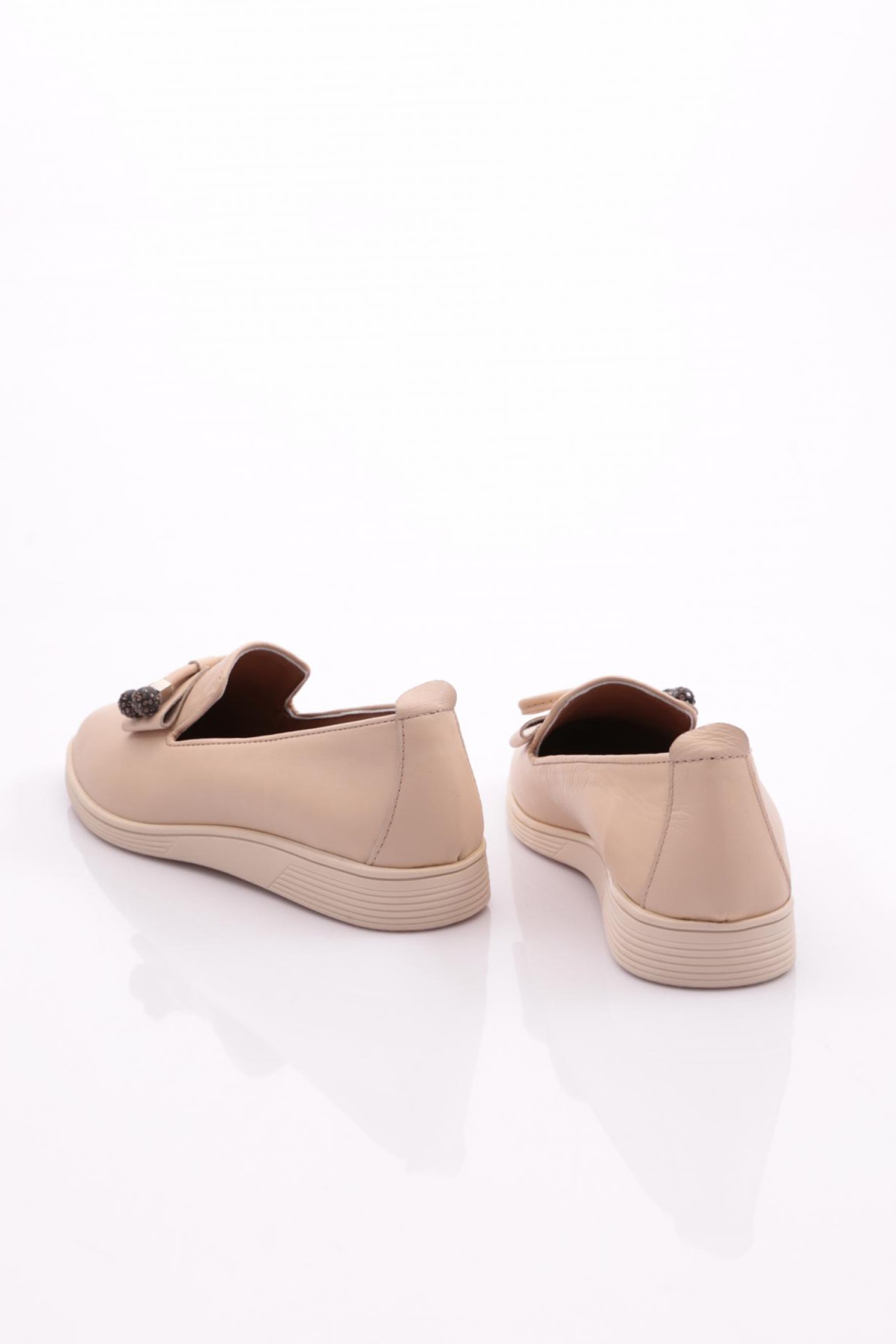 2344 Kadin Kristal Taşli Tokali Casual Ayakkabi - Görsel 4