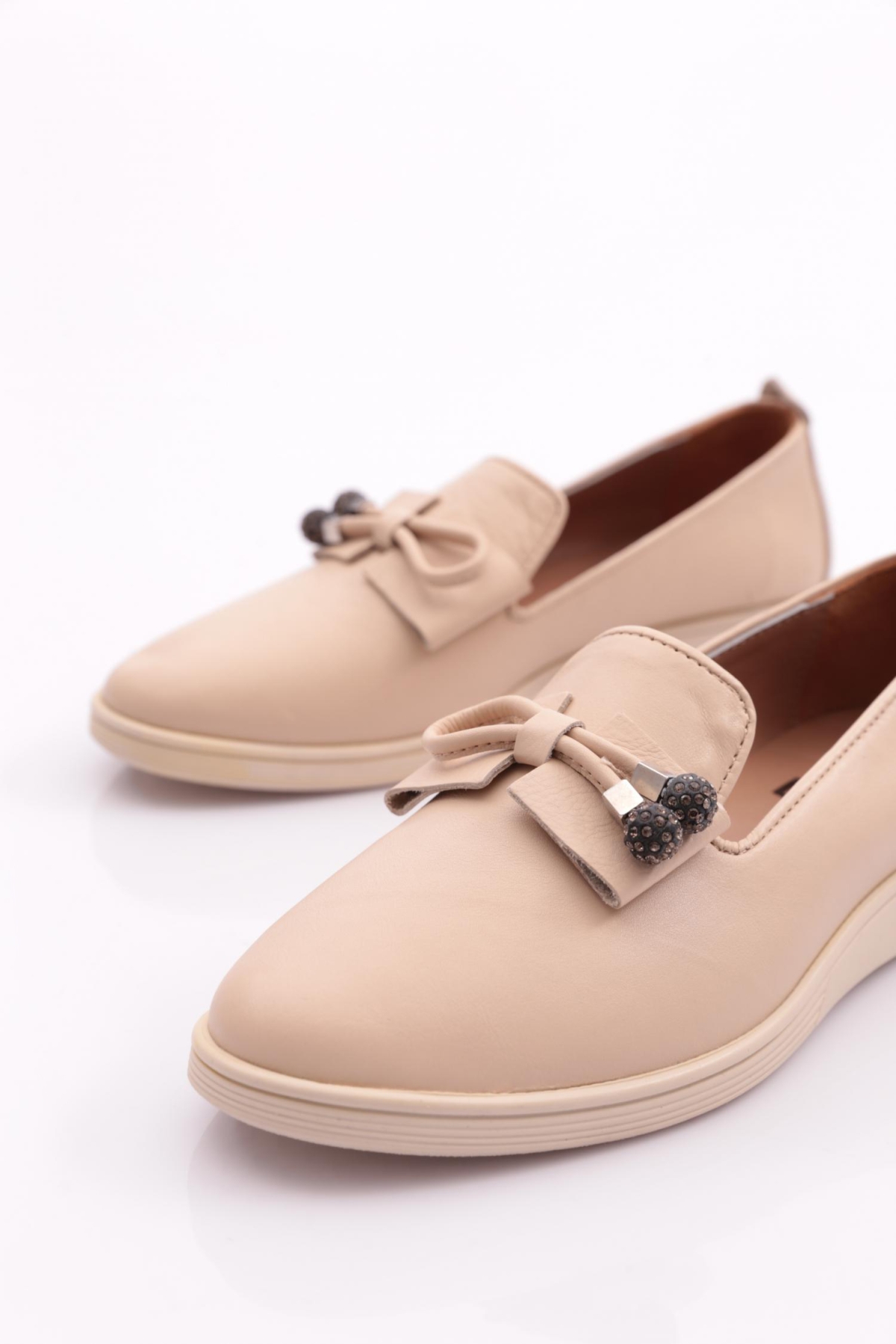 2344 Kadin Kristal Taşli Tokali Casual Ayakkabi - Görsel 5