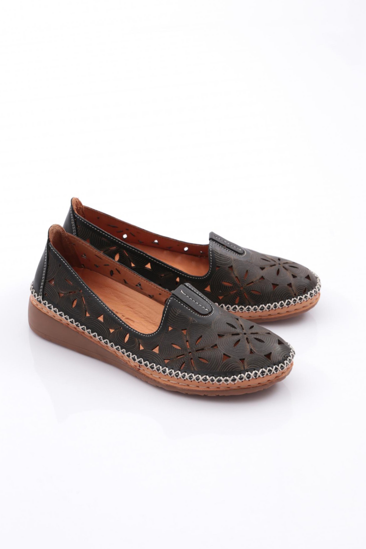 24197152Y Kadın Deri Babet - Görsel 3