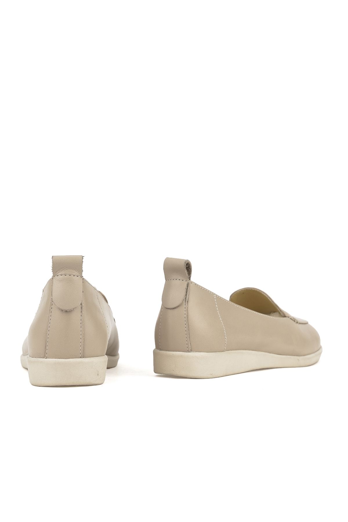 Kadın Hakiki Deri Günlük Ayakkabı 1411022Z2442 Vizon - Görsel 4