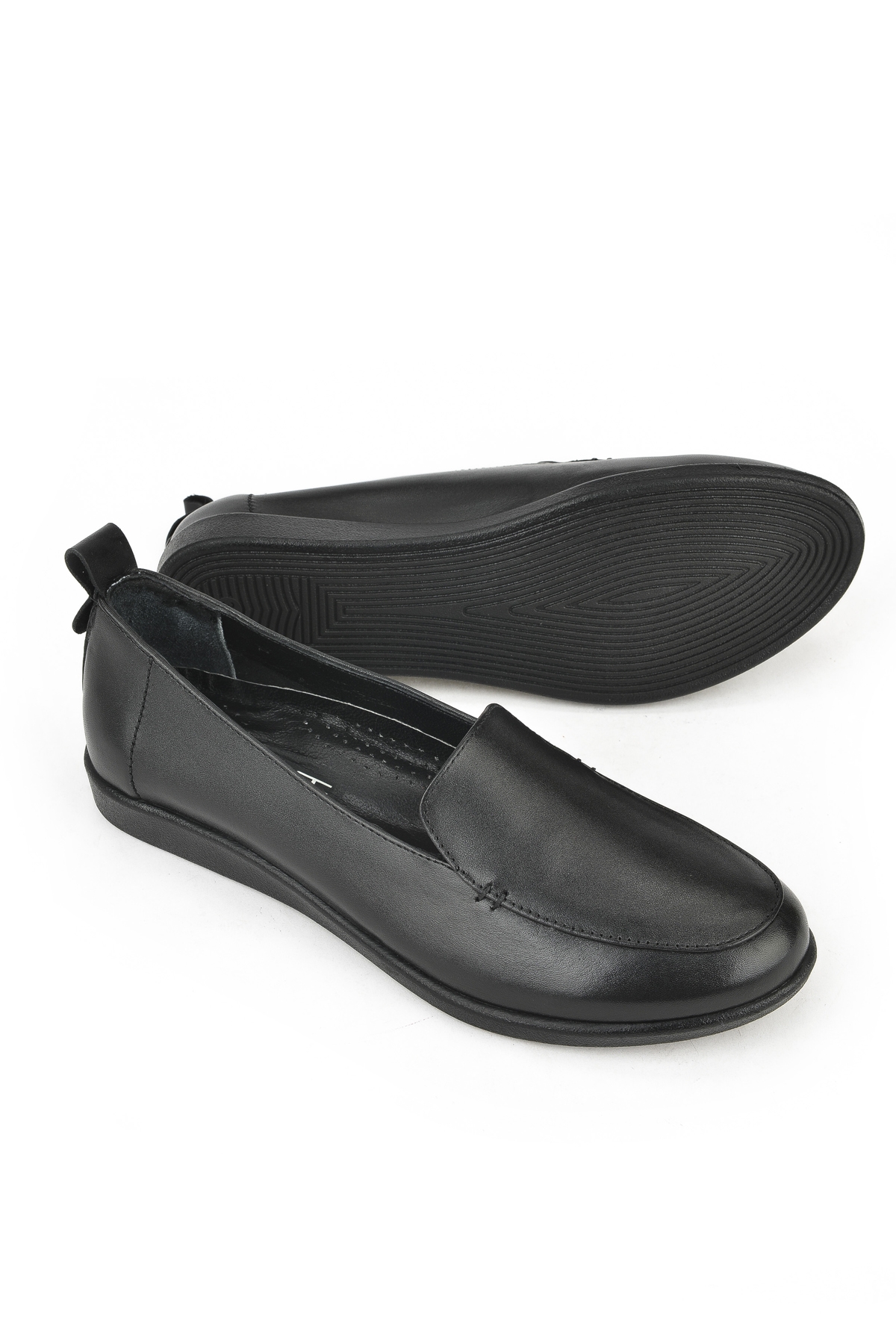 Kadın Hakiki Deri Günlük Ayakkabı 1411022Z2442 Siyah - Görsel 5