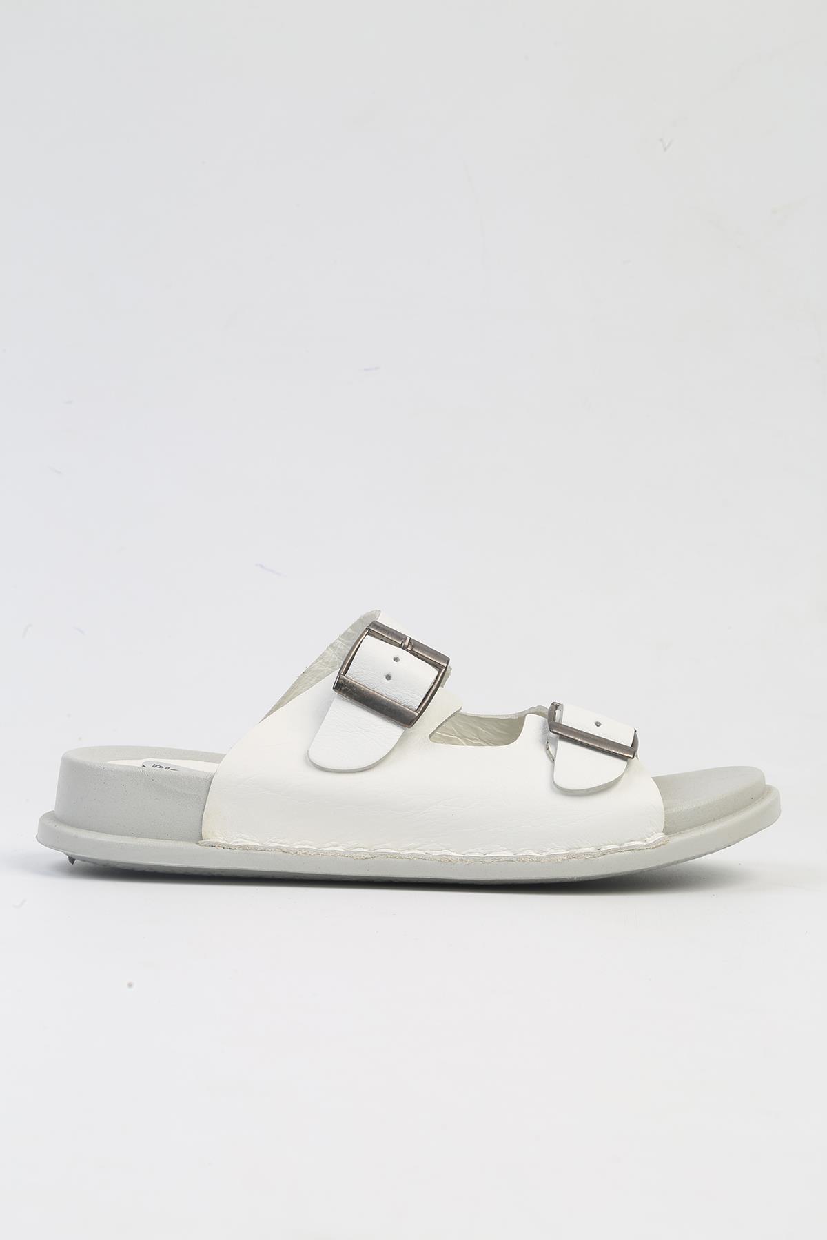 ® | PC-7176- 3805 Beyaz-Kadın Terlik - Görsel 2