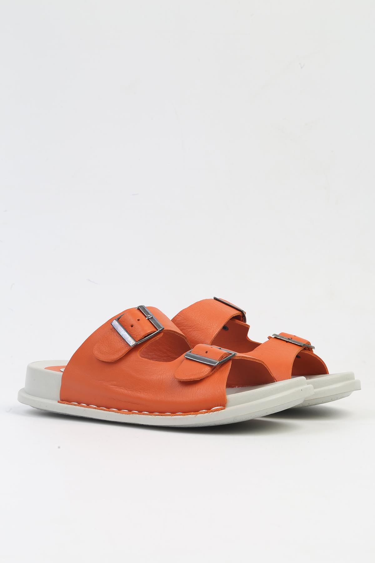 ® |PC-7176- 3805 Turuncu-Kadın Terlik - Görsel 3