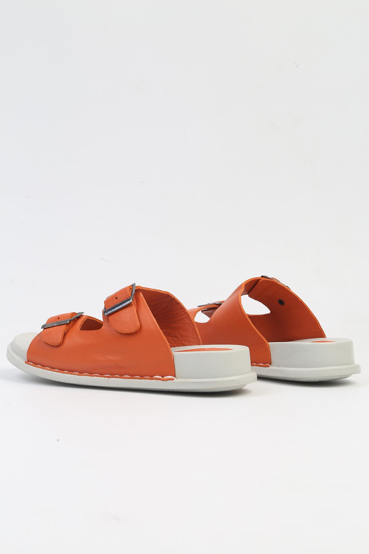 ® |PC-7176- 3805 Turuncu-Kadın Terlik - Görsel 4