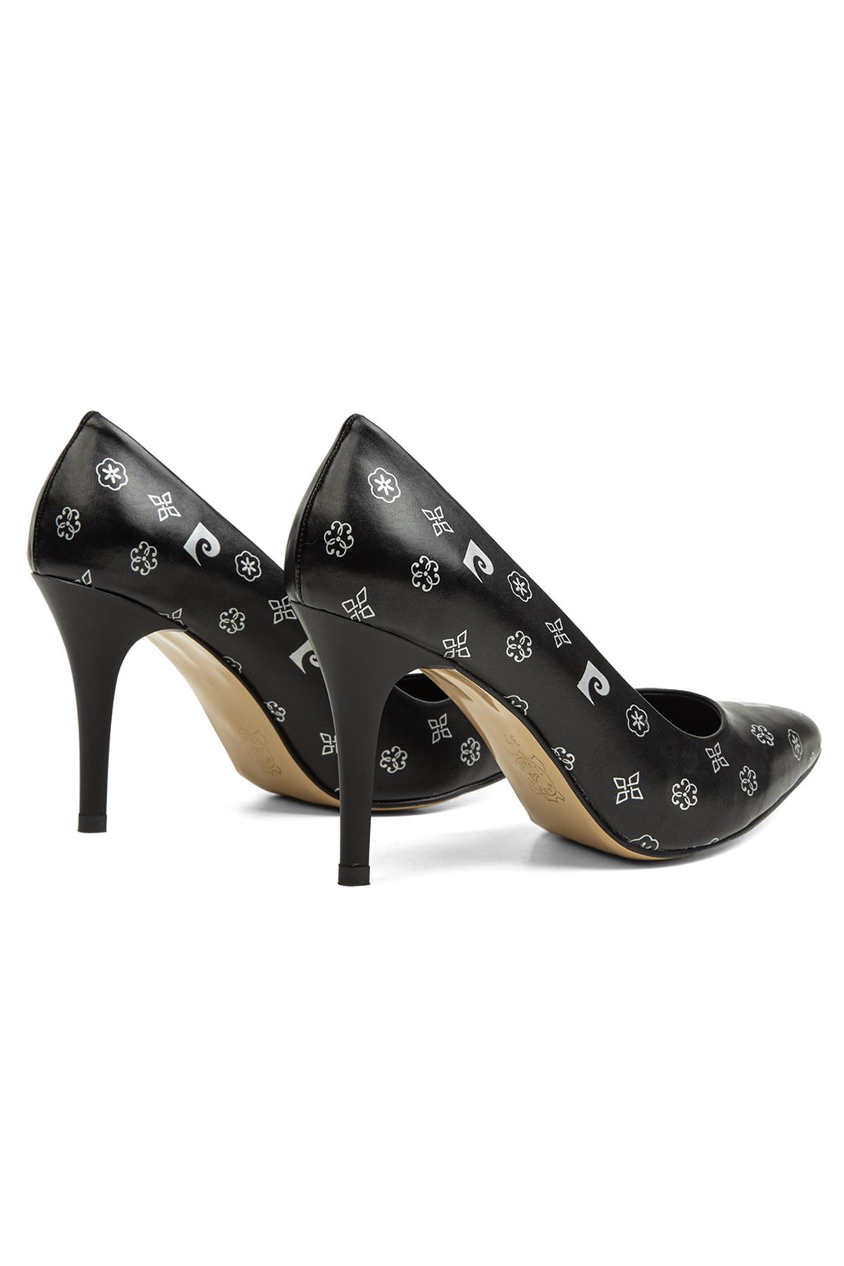 ® | PC-52211-3955 siyah desen - Kadın Topuklu Ayakkabı - Görsel 4