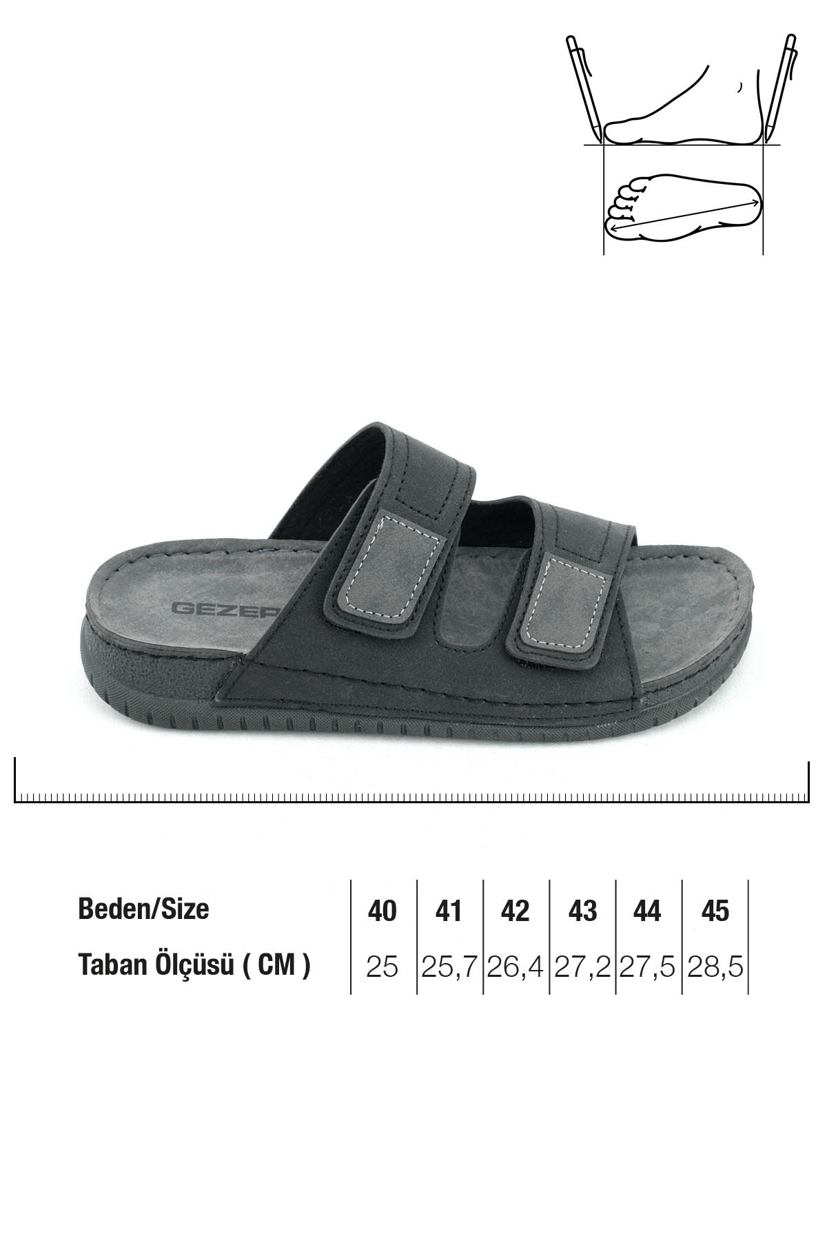 Yazlık Erkek Suni Deri Rahat İç Taban İki Cırtlı Kemer Ayarlanabilir Günlük Terlik - Görsel 3
