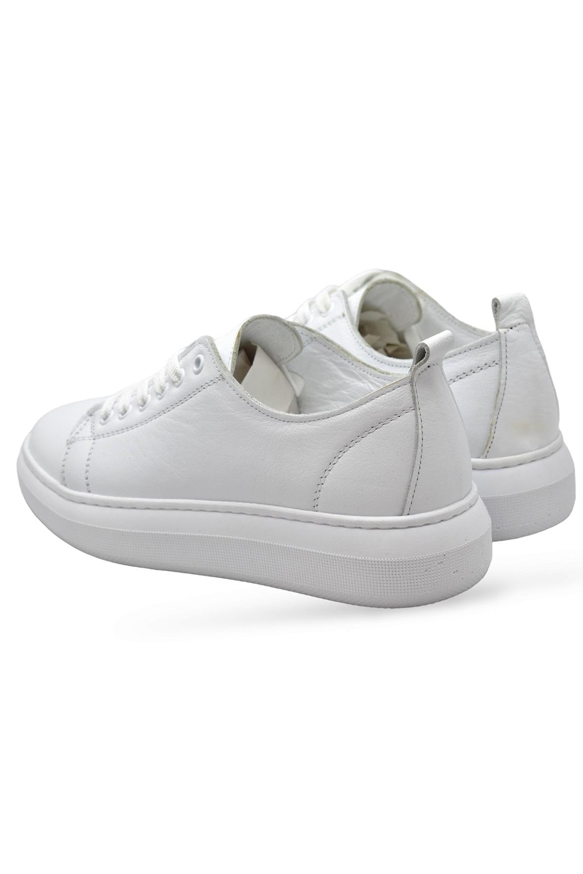 764 Full Ortopedik Taban Hakiki Deri Günlük Kadın Ayakkabı Kadın Sneakers - Görsel 4