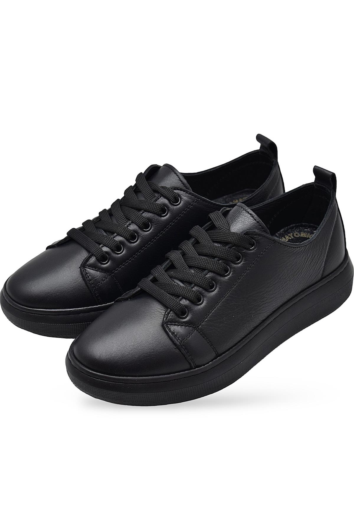 764 Full Ortopedik Taban Hakiki Deri Günlük Kadın Ayakkabı Kadın Sneakers - Görsel 3