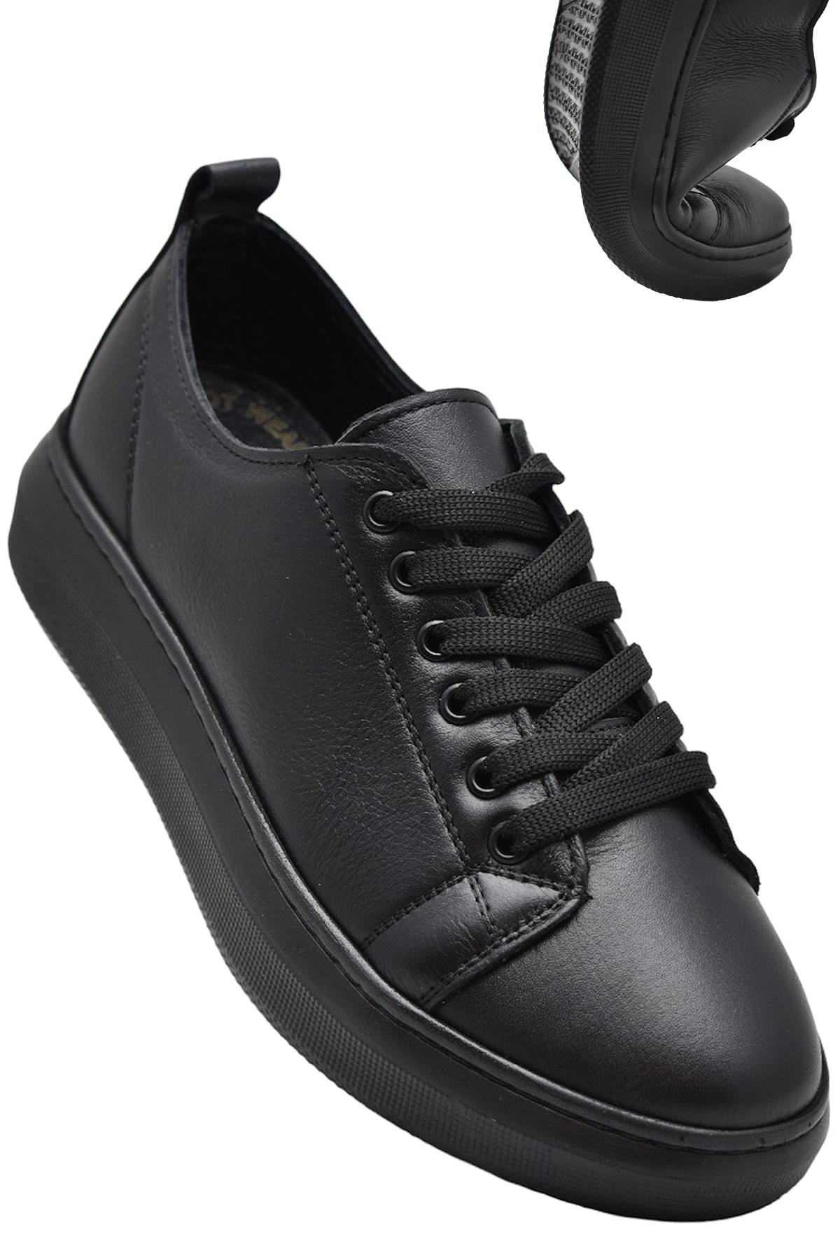 764 Full Ortopedik Taban Hakiki Deri Günlük Kadın Ayakkabı Kadın Sneakers - Görsel 4