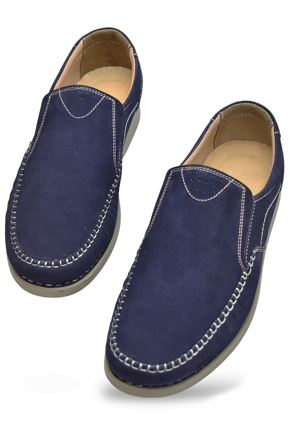 R02 Tam Ortopedik Taban Hakiki Deri Nubuk Erkek Ayakkabı Günlük Erkek Ayakkabı - Görsel 4