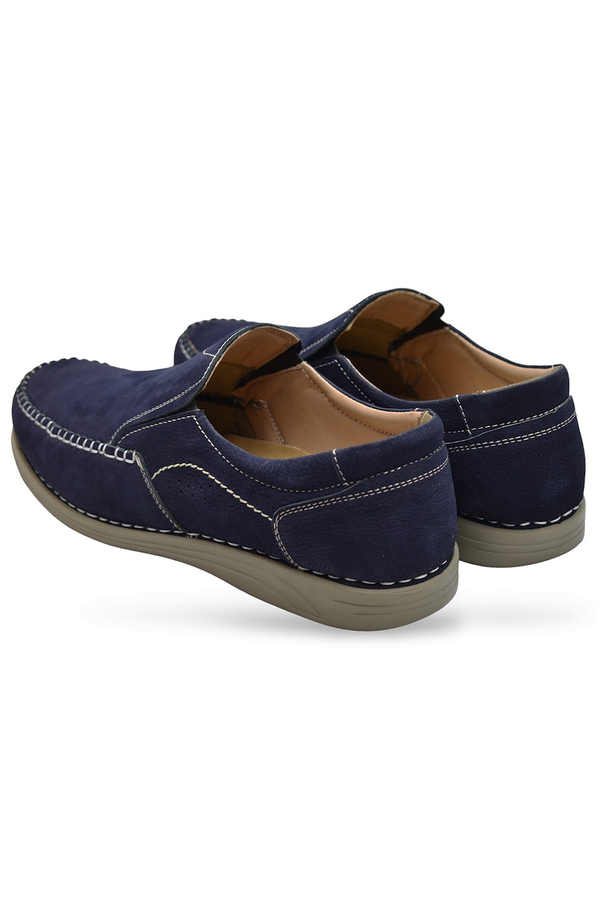 R02 Tam Ortopedik Taban Hakiki Deri Nubuk Erkek Ayakkabı Günlük Erkek Ayakkabı - Görsel 5