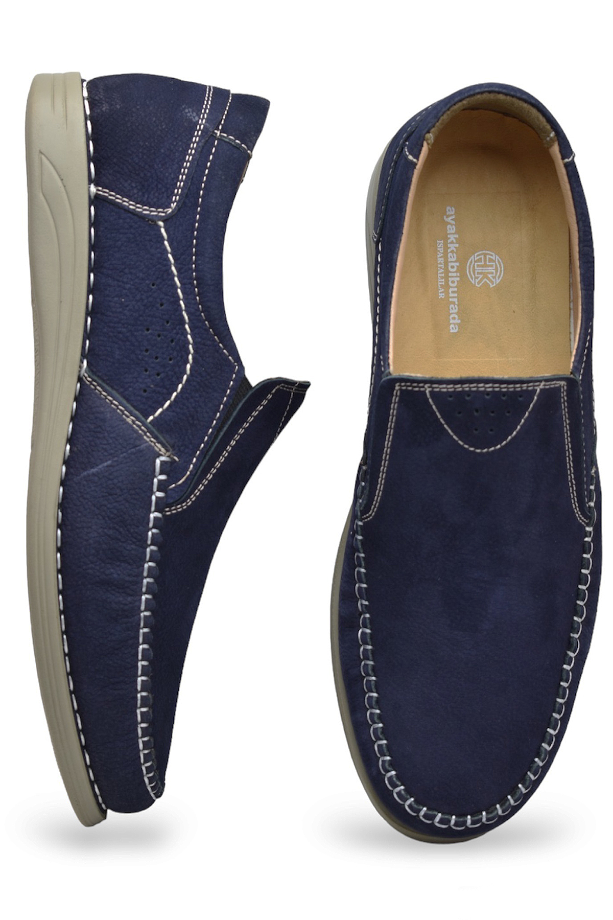 R02 Tam Ortopedik Taban Hakiki Deri Nubuk Erkek Ayakkabı Günlük Erkek Ayakkabı - Görsel 6