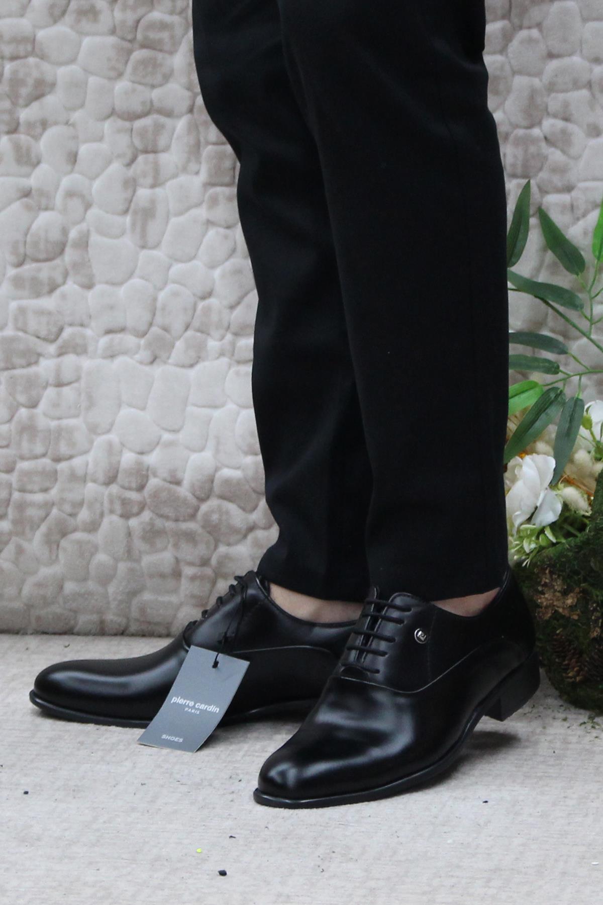 7017 Siyah Açma Damat Ayakkabısı Takım Ayakkabısı Erkek Klasik Ayakkabı - Görsel 4