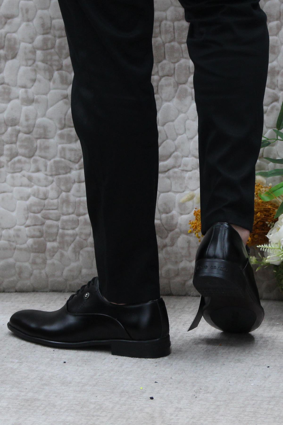 7017 Siyah Açma Damat Ayakkabısı Takım Ayakkabısı Erkek Klasik Ayakkabı - Görsel 5