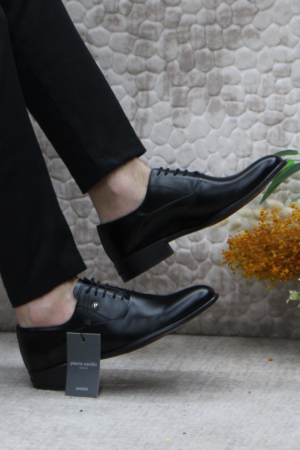 7017 Siyah Açma Damat Ayakkabısı Takım Ayakkabısı Erkek Klasik Ayakkabı - Görsel 6