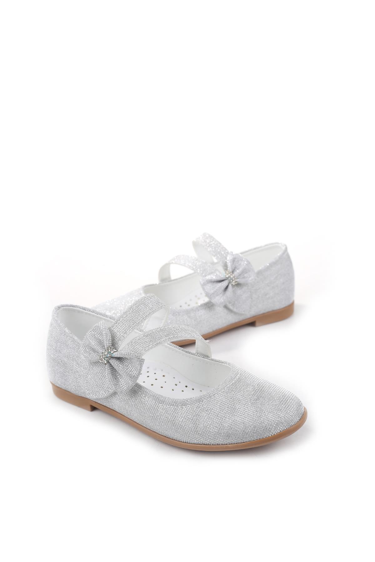 3735 Kız Çocuk Taşlı Balerin Babet Ayakkabı - Görsel 2