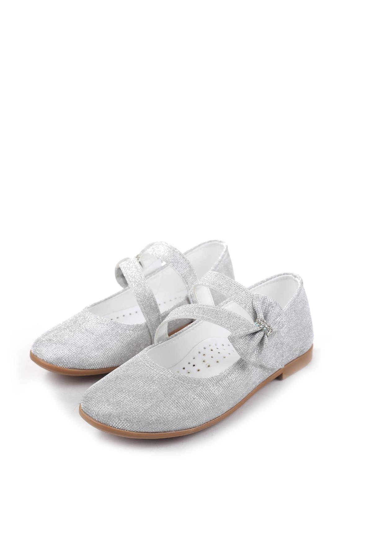 3735 Kız Çocuk Taşlı Balerin Babet Ayakkabı - Görsel 3