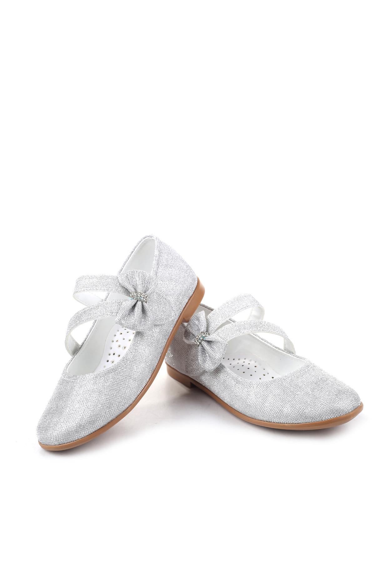 3735 Kız Çocuk Taşlı Balerin Babet Ayakkabı - Görsel 4