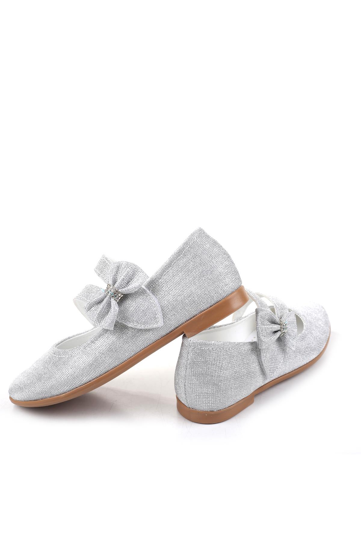 3735 Kız Çocuk Taşlı Balerin Babet Ayakkabı - Görsel 5