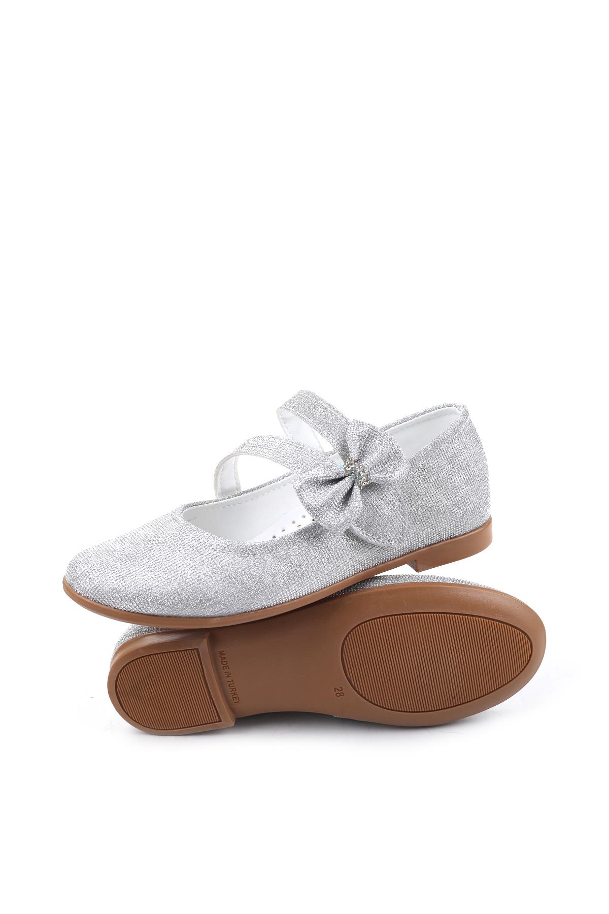 3735 Kız Çocuk Taşlı Balerin Babet Ayakkabı - Görsel 6