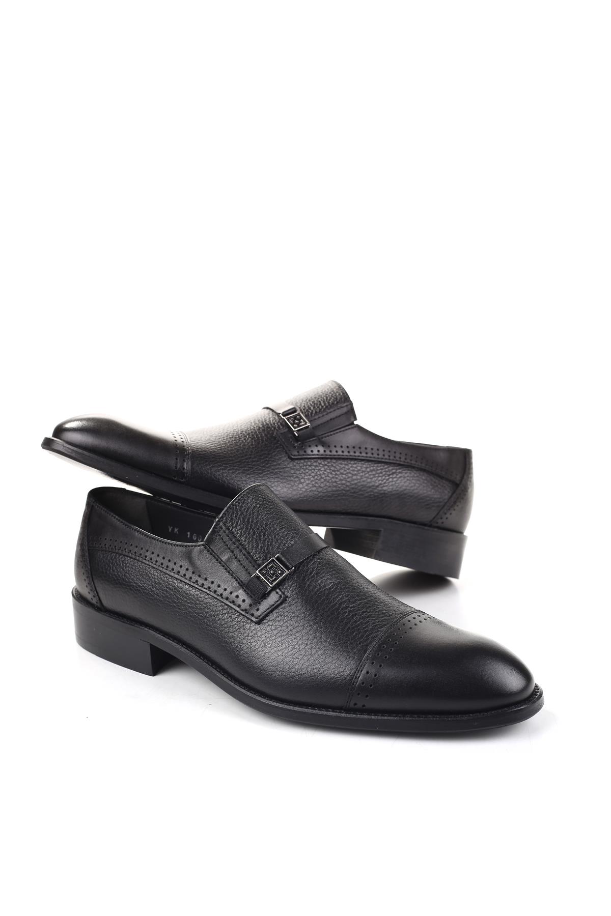 1603 Hakiki Deri Bağcıksız Klasik Erkek Ayakkabı - Görsel 4