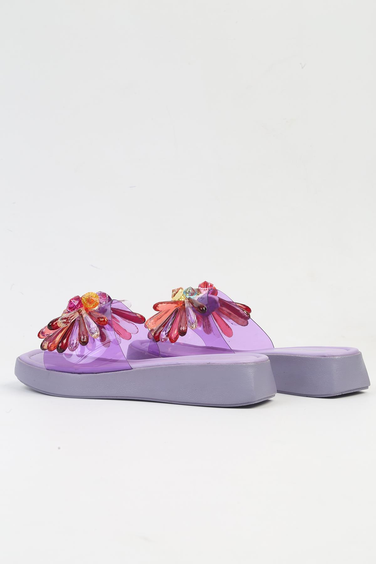 Pierre Carin® | PC-6922 Lila-Kadın Terlik - Görsel 4