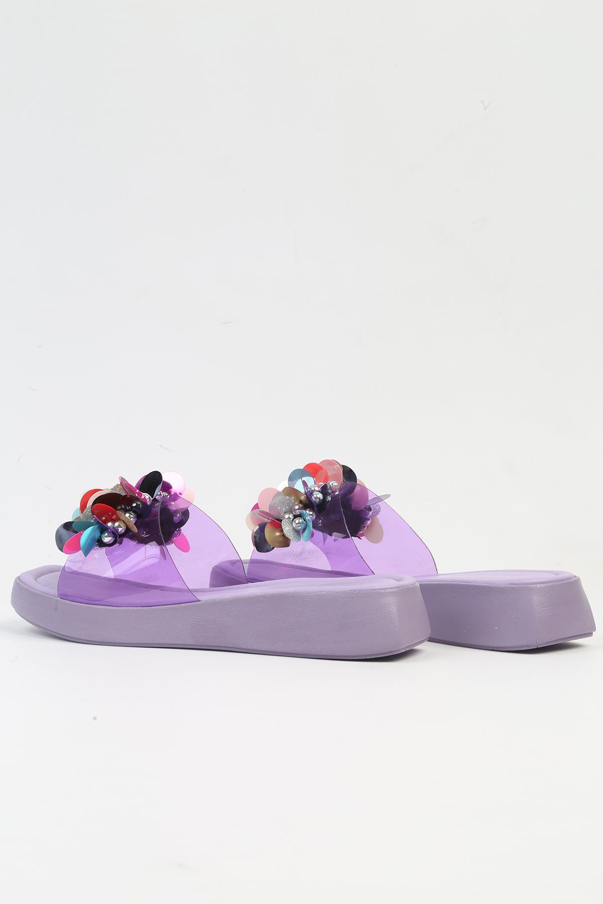 ® | PC-6917-3950 Lila-Kadın Terlik - Görsel 4