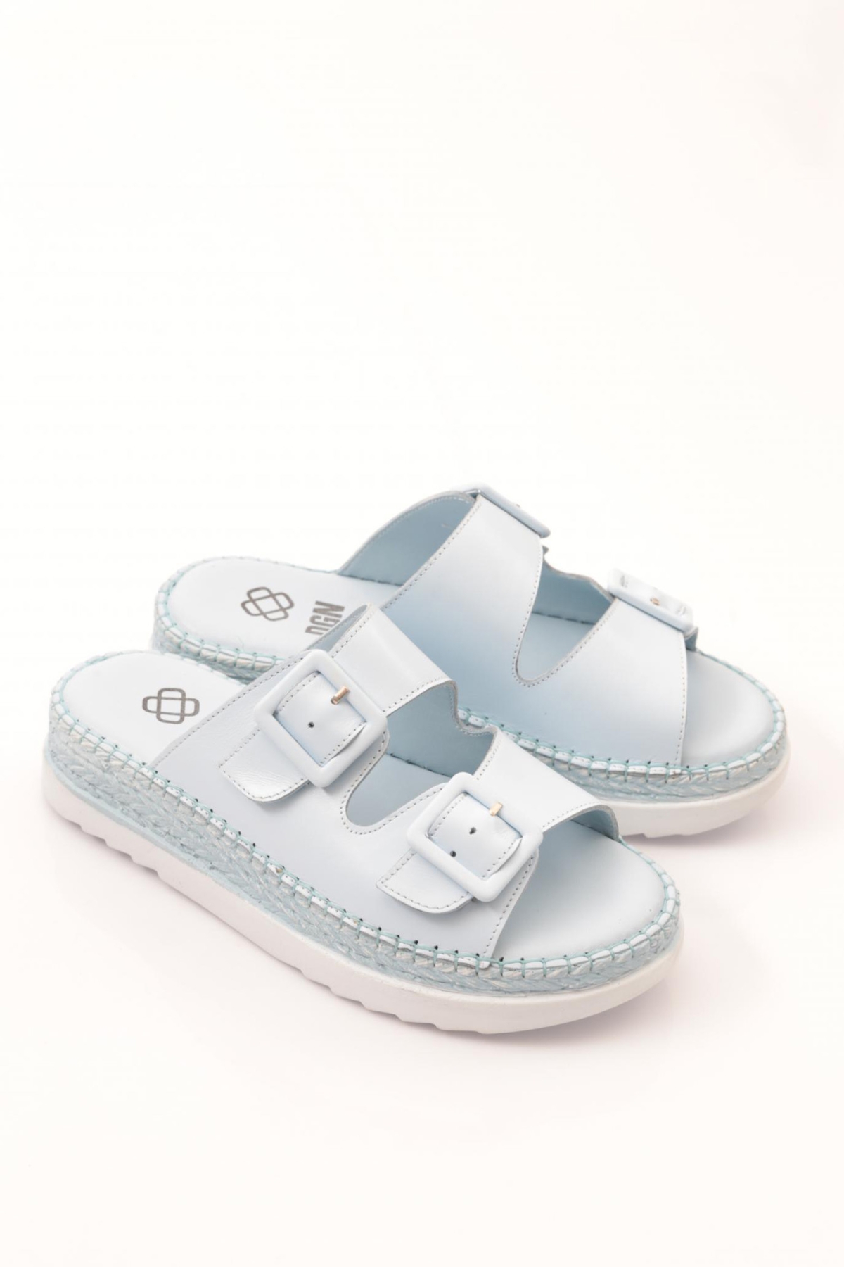 2039 Kadin Üstü Kemer Detayli Ayarlanabilir Terlik - Görsel 3