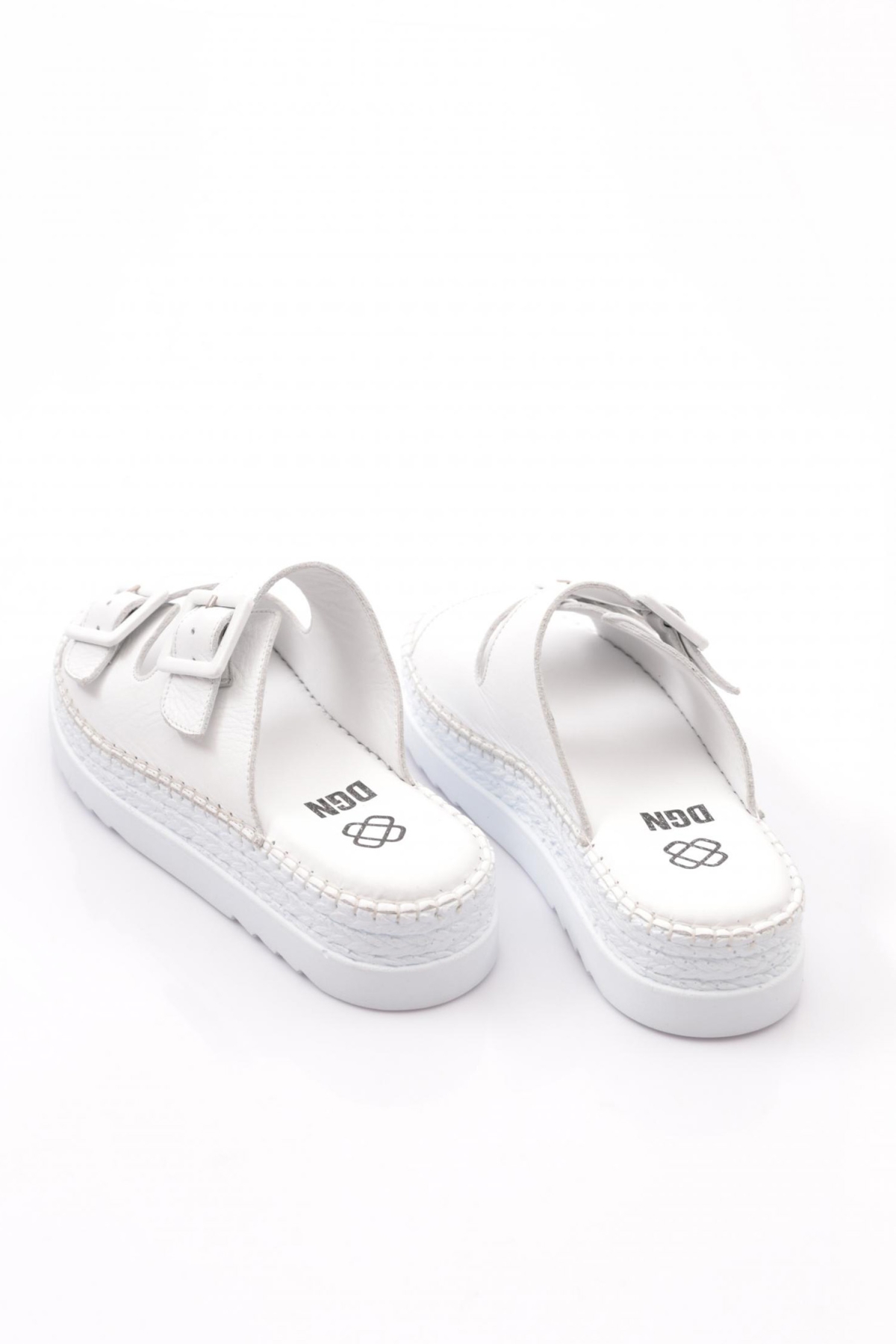 2039 Kadin Üstü Kemer Detayli Ayarlanabilir Terlik - Görsel 4