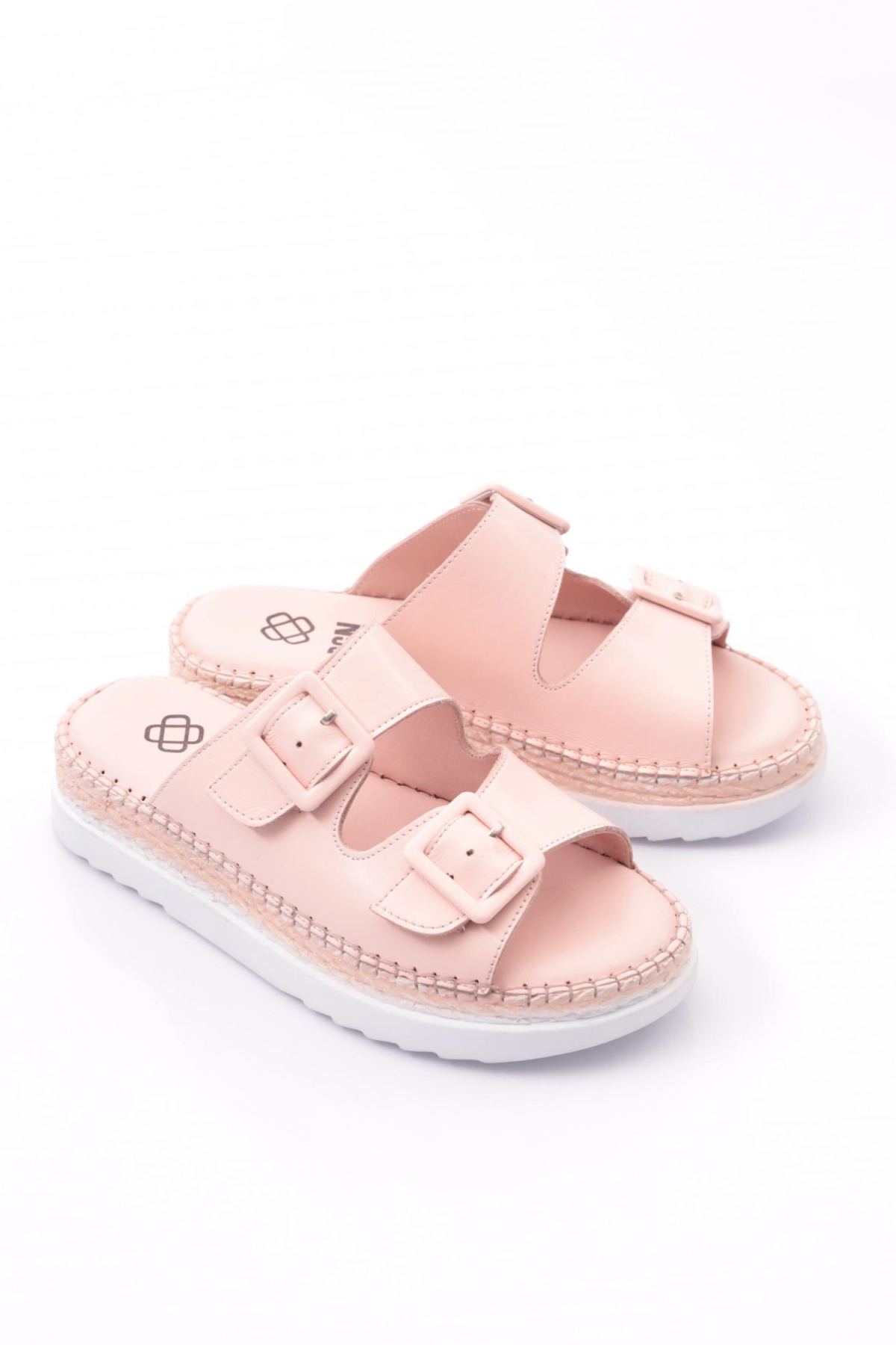 2039 Kadin Üstü Kemer Detayli Ayarlanabilir Terlik - Görsel 3