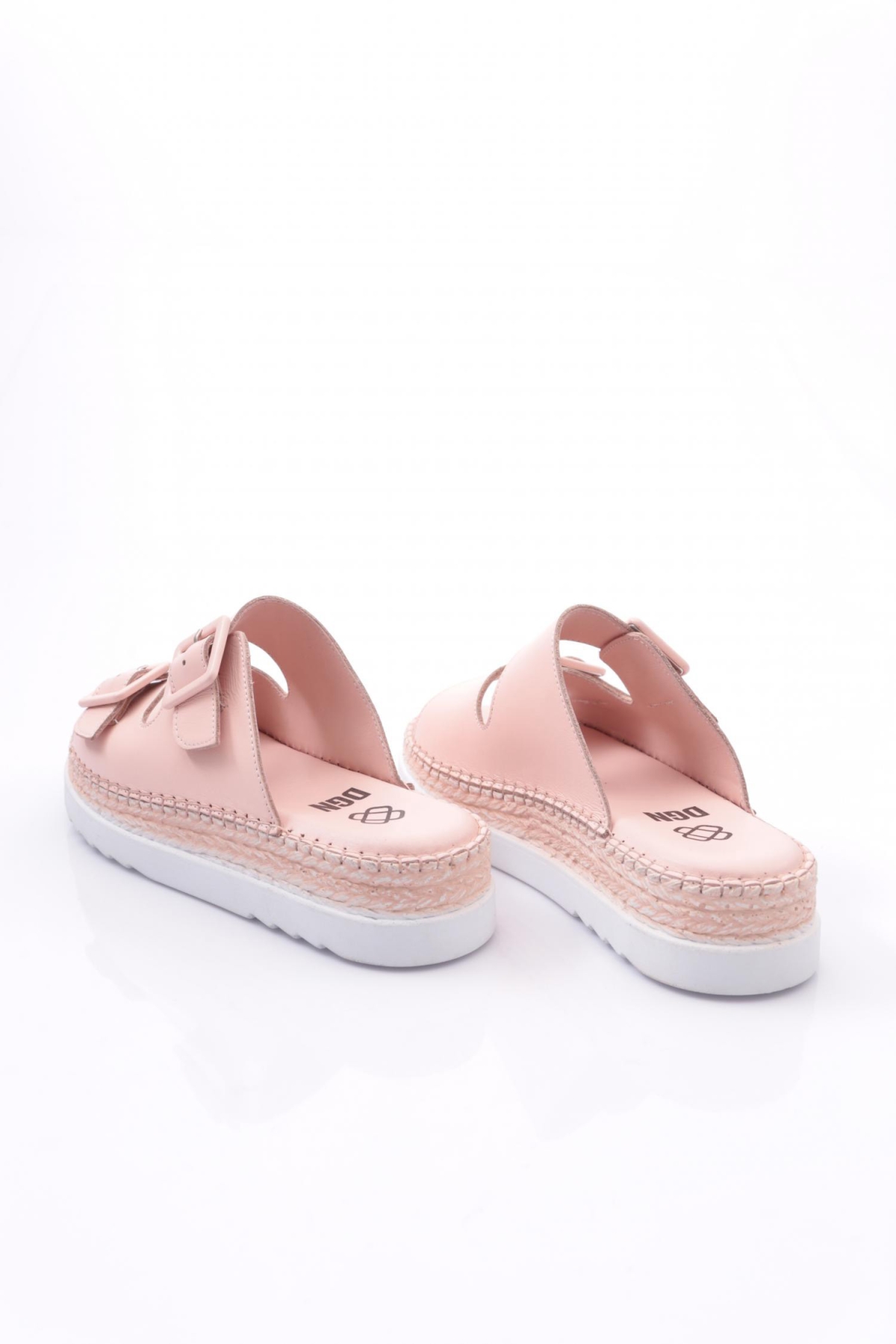 2039 Kadin Üstü Kemer Detayli Ayarlanabilir Terlik - Görsel 4