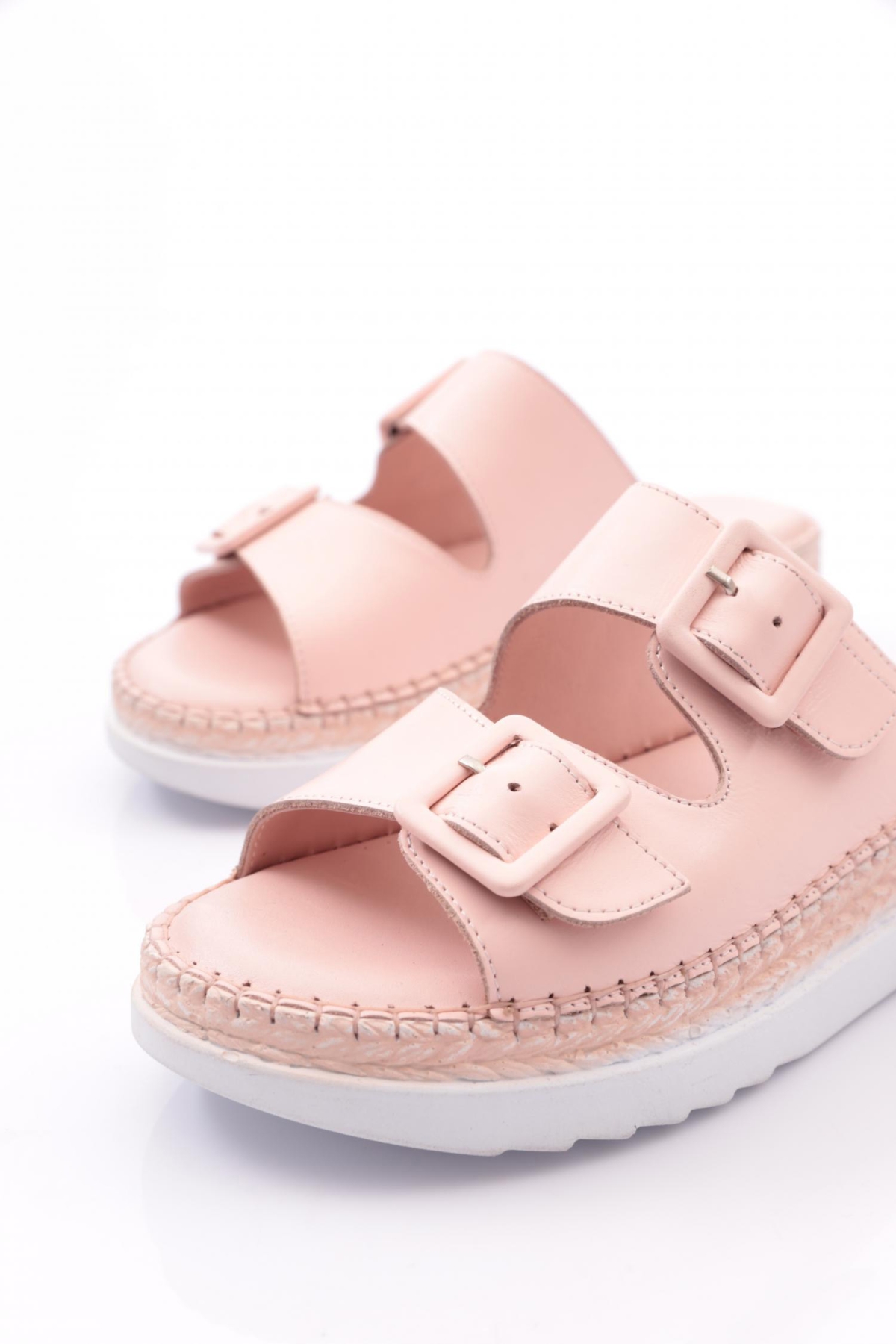 2039 Kadin Üstü Kemer Detayli Ayarlanabilir Terlik - Görsel 5