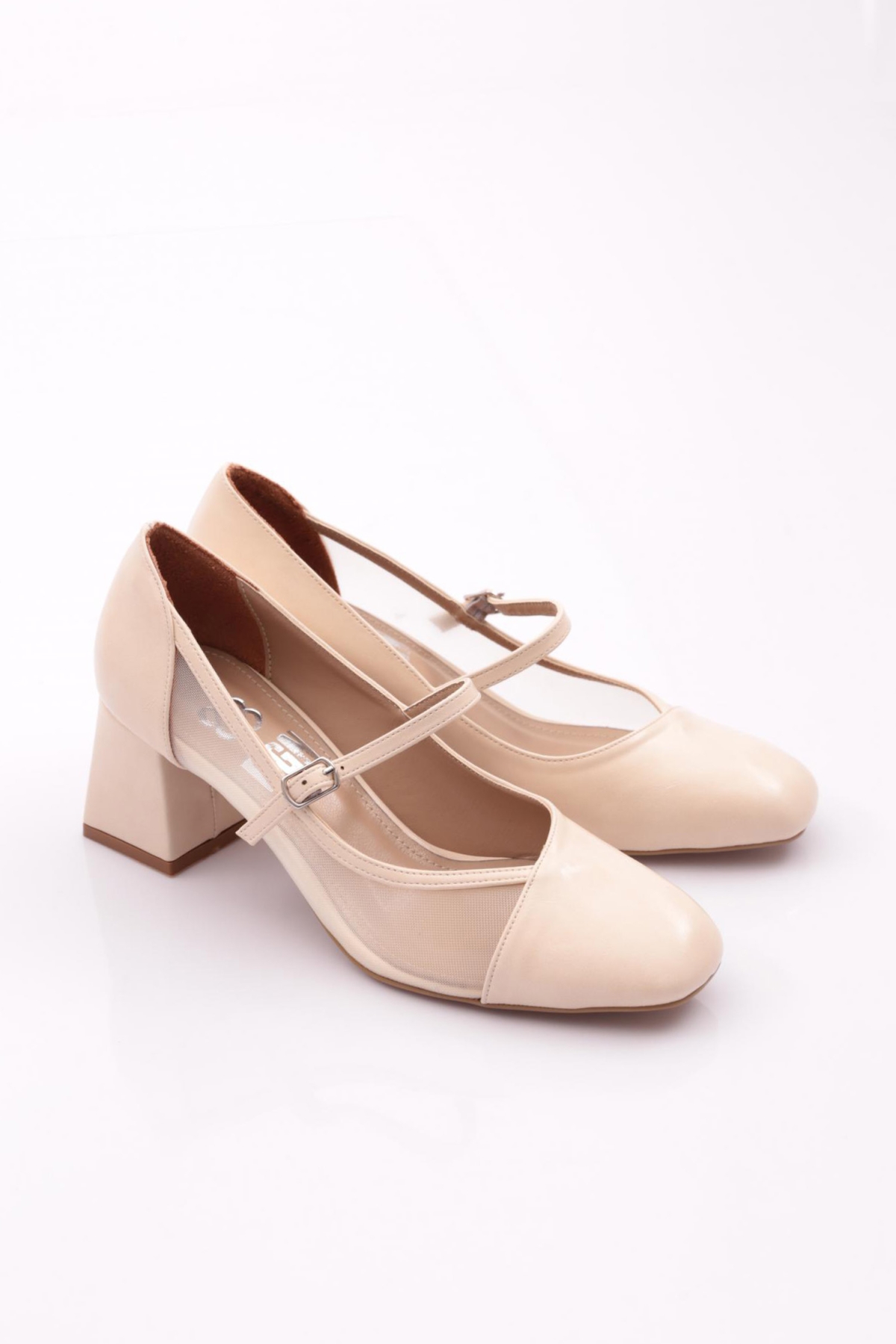 6802 Kadin Üstten Kemer Bağlamali Topuklu Ayakkabi - Görsel 3